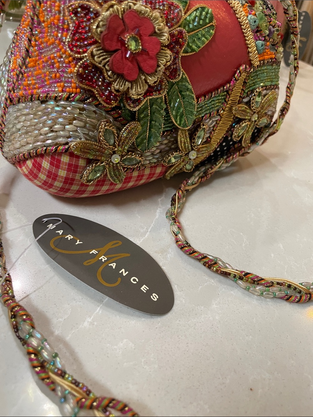 Mary Frances Vintage with Tags Embellished Multi-Color Floral Bag - Picture 2 of 14